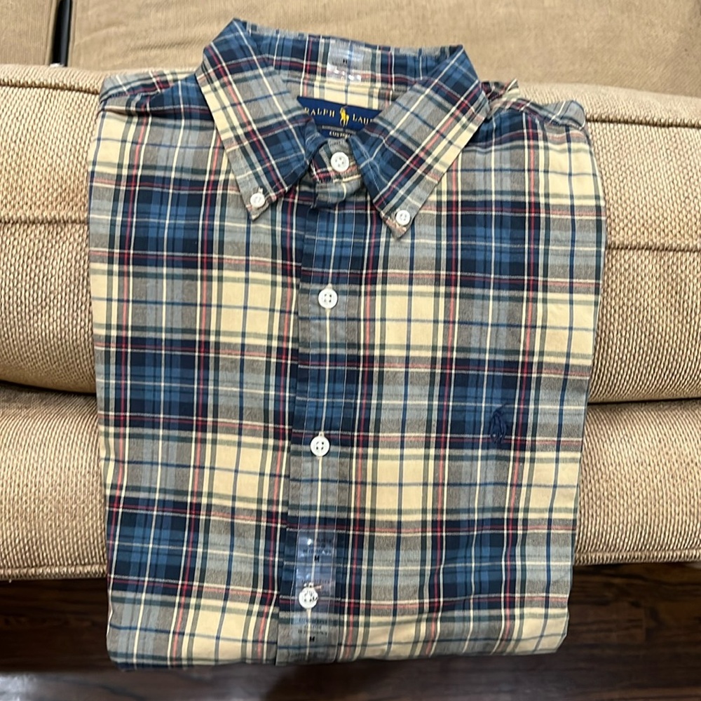 Brand new Ralph Lauren men’s size medium button-down shirt